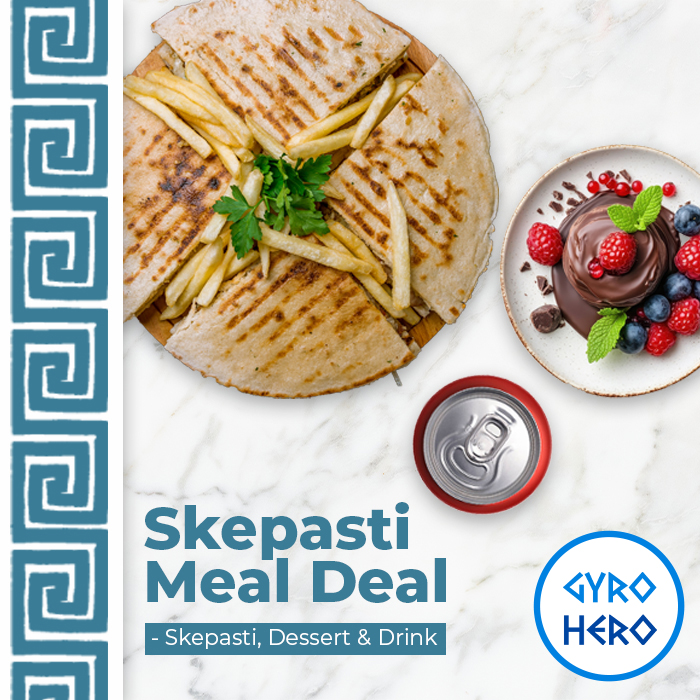 Skepasti Meal Deal Served at Gyro Hero Takeaway Bearsden 