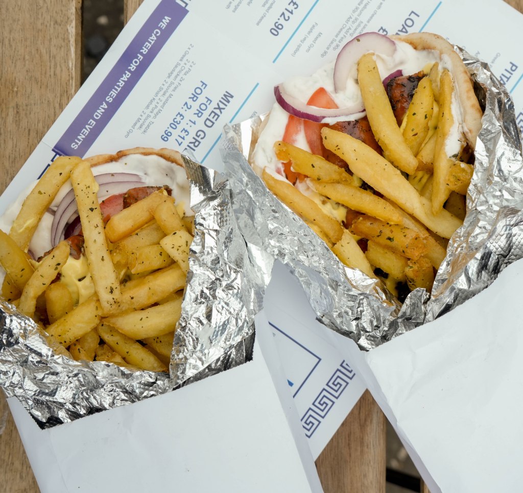 Sizzling Greek Gyros Served at Gyro Hero Takeaway Bearsden 