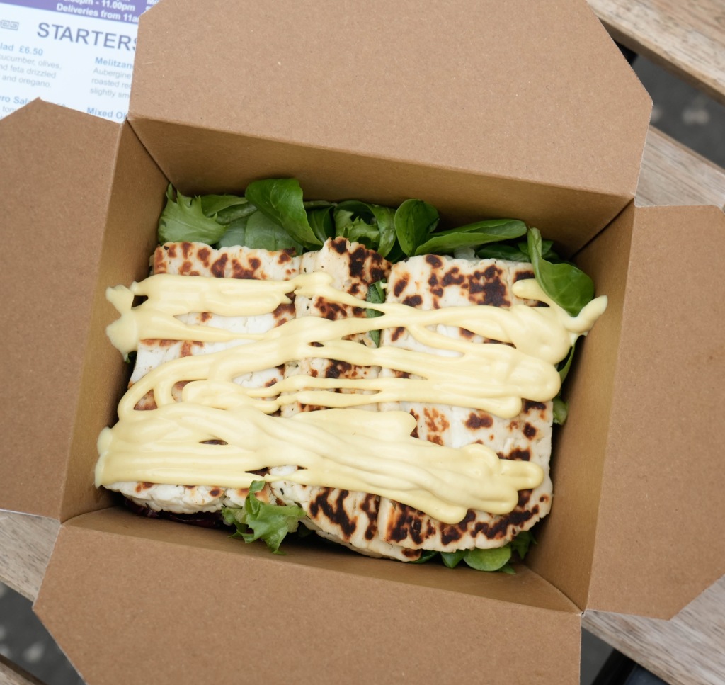 Grilled Halloumis Served at Gyro Hero Takeaway Bearsden 