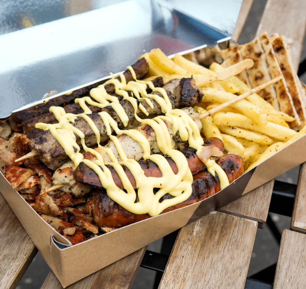 Succulent Mix Grill Platter Served at Gyro Hero Takeaway Bearsden 